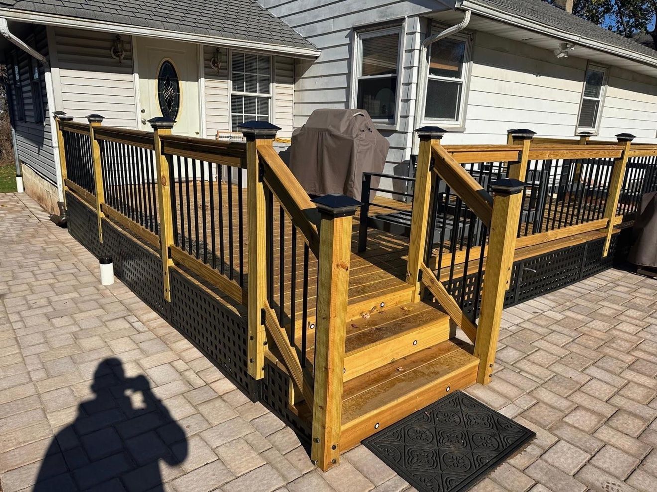 New honey-toned deck built by Stuart Home Improvement